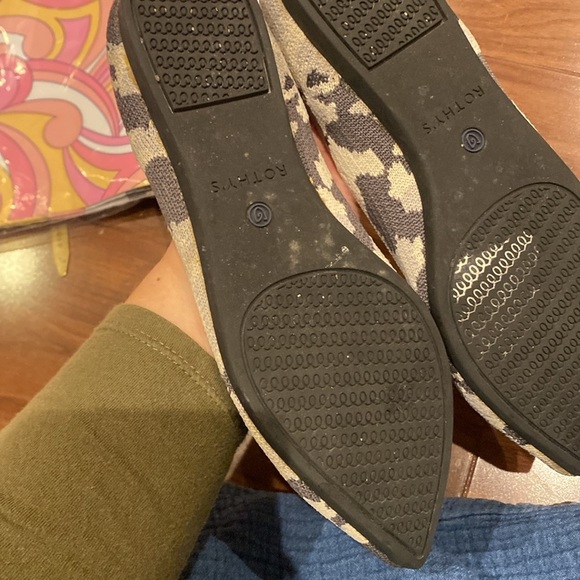 ROTHY'S / The Point Flat in Ash Grey Camo Camouflage retired color 7 - Picture 6 of 7